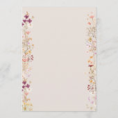 Beige boho wildflower baby shower mama of papa spe advieskaart (Achterkant)