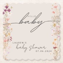 Beige Boho Wildflower Baby shower Tafel Decor