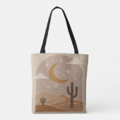 Beige Boho Woestijn Tote Bag (Achterkant)