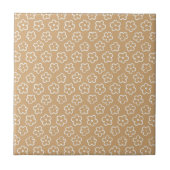 Beige Bold Y2K Wildflower Levendige Spring Decor Tegeltje (Voorkant)