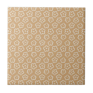Beige Bold Y2K Wildflower Levendige Spring Decor Tegeltje