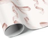 Beige Boog Baby of Bruidsfeest, Verjaardagsfeestje Cadeaupapier (Rol Hoek)