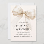 Beige boog elegant Quinceanera Kaart (Voorkant)