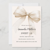 Beige boog elegant Sweet 16 Kaart (Voorkant)