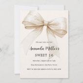 Beige boog elegant Sweet 16 luxe Kaart (Voorkant)