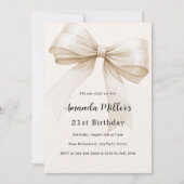 Beige boog elegante luxe verjaardag kaart (Voorkant)