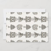 Beige Boog Retro Hart Coquette Cake Bruids Brunch Kaart (Achterkant)