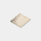 Beige Border Rustic Boho Wildflower Post-it® Notes (Schuin)