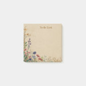Beige Border Rustic Boho Wildflower Post-it® Notes (Voorkant)