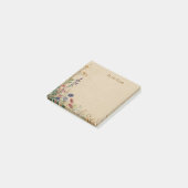 Beige Border Rustic Boho Wildflower Post-it® Notes (Schuin)