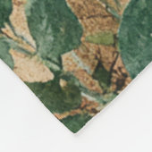 Beige Border Rustic Boho Wildflower Waterverf Fleece Deken (Hoek)