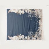 Beige botanische florale tuinbouwachtergrond wandkleed (Voorkant (horizontaal))