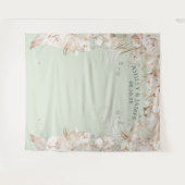 Beige botanische florale tuinbouwachtergrond wandkleed (Voorkant (horizontaal))