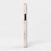 Beige Botanische Gepersonaliseerde Hond Foto Easy Case-Mate iPhone Case (Achterkant/rechts)