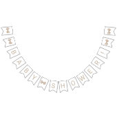 Beige Bow Baby shower Vlaggetjes (Alle)