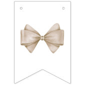 Beige Bow Baby shower Vlaggetjes (Tweede vlag)