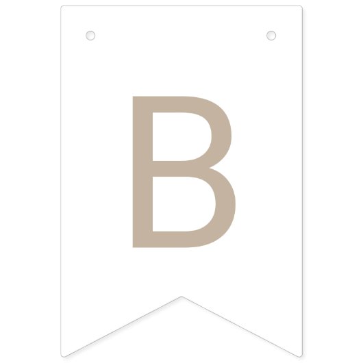 Beige Bow Baby shower Vlaggetjes (Derde vlag)