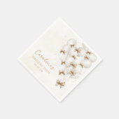 Beige Bow Balloons Verjaardag servetten (Hoek)