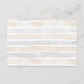 Beige Bow Bonjour Bebe Baby shower Diapper Raffle Informatiekaartje (Achterkant)