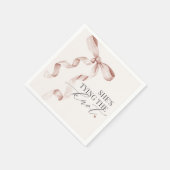 Beige Bow Het vastbinden van de Knoop Vrijgezellen Servet (Hoek)