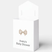 Beige Bow Modern Boho Baby shower Bedankdoosjes (Open)