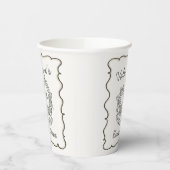 Beige Bow Retro Hart Coquette Cake Valentijnse Papieren Bekers (Links)