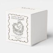 Beige Bow Retro Hart Coquette Taart Verjaardag Bedankdoosjes (Achterkant)