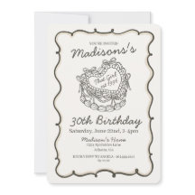 Beige Bow Retro Hart Coquette Taart Verjaardag