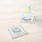 Beige Bow Retro Hart Coquette Taart Verjaardag Kartonnen Onderzetters (Insitu)