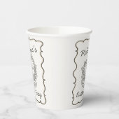 Beige Bow Retro Hart Coquette Taart Verjaardag Papieren Bekers (Links)