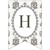 Beige Bow Retro Hart Coquette Taart Verjaardag Vlaggetjes (Tweede vlag)