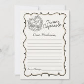 Beige Bow Retro Heart Coquette Cake Time Capsule Kaart (Voorkant)