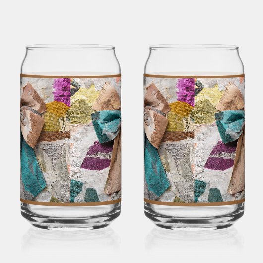 Beige Bow Soda Glass Blikvorm Glas (Rechts)