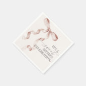Beige Bow Sweet Sixteen Verjaardag Decor Servet (Hoek)