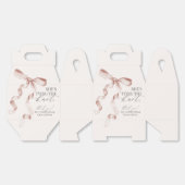Beige Bow Tying the Knot Vrijgezellenfeest Gift Bedankdoosjes (Ongevouwen)