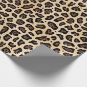 Beige Braunes Jaguar Flecken Druck Cadeaupapier (Hoek)
