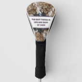 Beige Breister Haak Crafty Kleurrijke Love Yarn Golfheadcover (Voorkant)