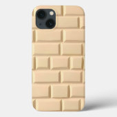 Beige Brick Pattern iPhone Case Modern Style (Achterkant)