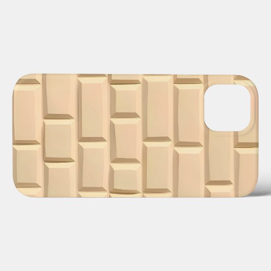 Beige Brick Pattern iPhone Case Modern Style (Achterkant (horizontaal))