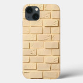 Beige Brick Texture iPhone Case Urban Style (Achterkant)