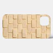 Beige Brick Texture iPhone Case Urban Style (Achterkant (horizontaal))
