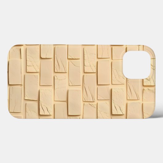 Beige Brick Texture iPhone Case Urban Style (Achterkant (horizontaal))