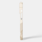 Beige Brown Aesthetic Floral Linktree Background | Case-Mate iPhone Case (Achterkant / Links)