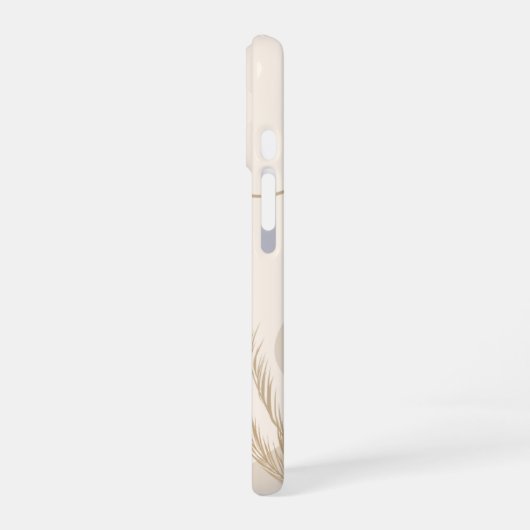 Beige Brown Aesthetic Floral Linktree Background | iPhone 16 Hoesje (Linkerkant)