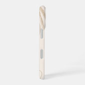 Beige Brown Aesthetic Floral Linktree Background | iPhone 16 Hoesje (Rechterkant)