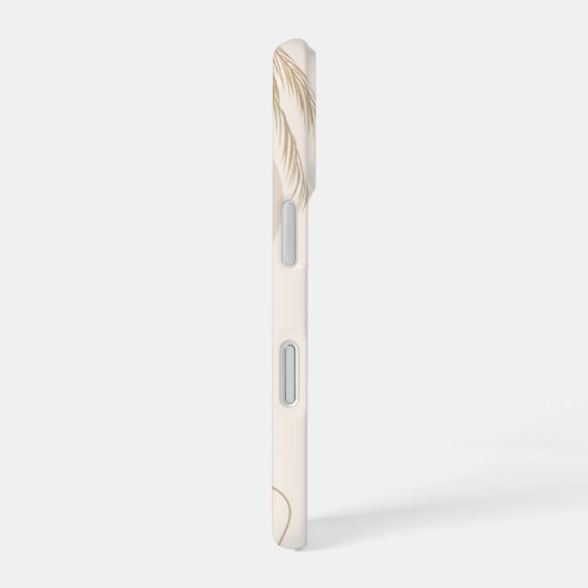 Beige Brown Aesthetic Floral Linktree Background | iPhone 16 Hoesje (Rechterkant)