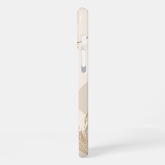 Beige Brown Aesthetic Floral Linktree Background | iPhone Hoesje (Linkerkant)