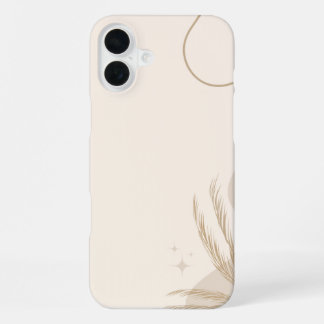 Beige Brown Aesthetic Floral Linktree Background | iPhone 16 Plus Hoesje