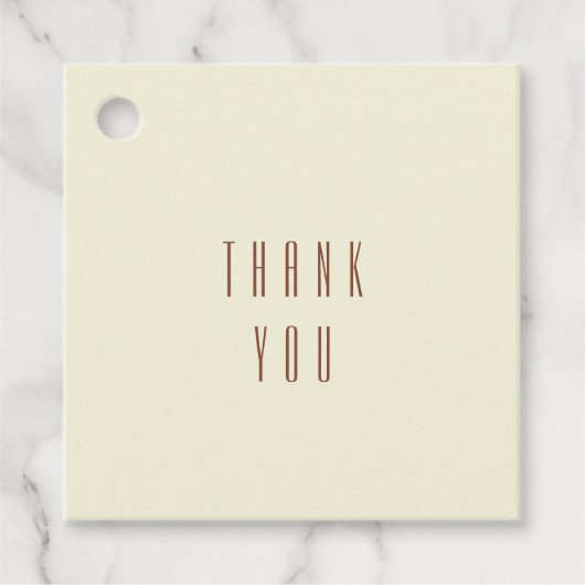 Beige Brown Bedankjes Labels (Voorkant)
