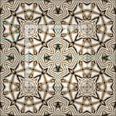 Beige Brown Black White Aztec Mosaic Pattern Stof (Delen)
